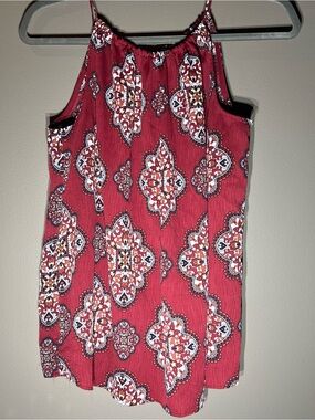 Red Printed Halter Summer top - Ann Taylor